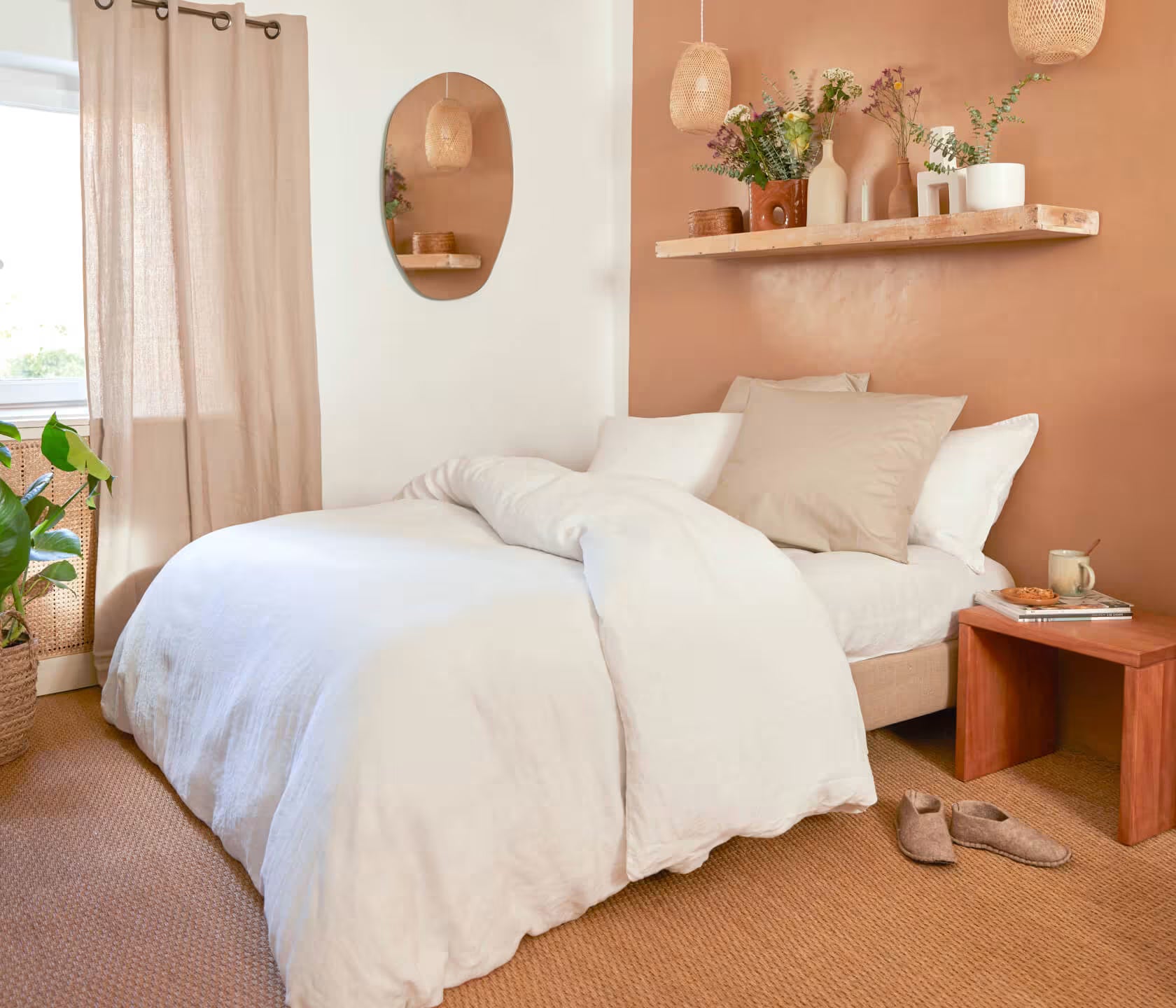 Drap housse en lin lavé