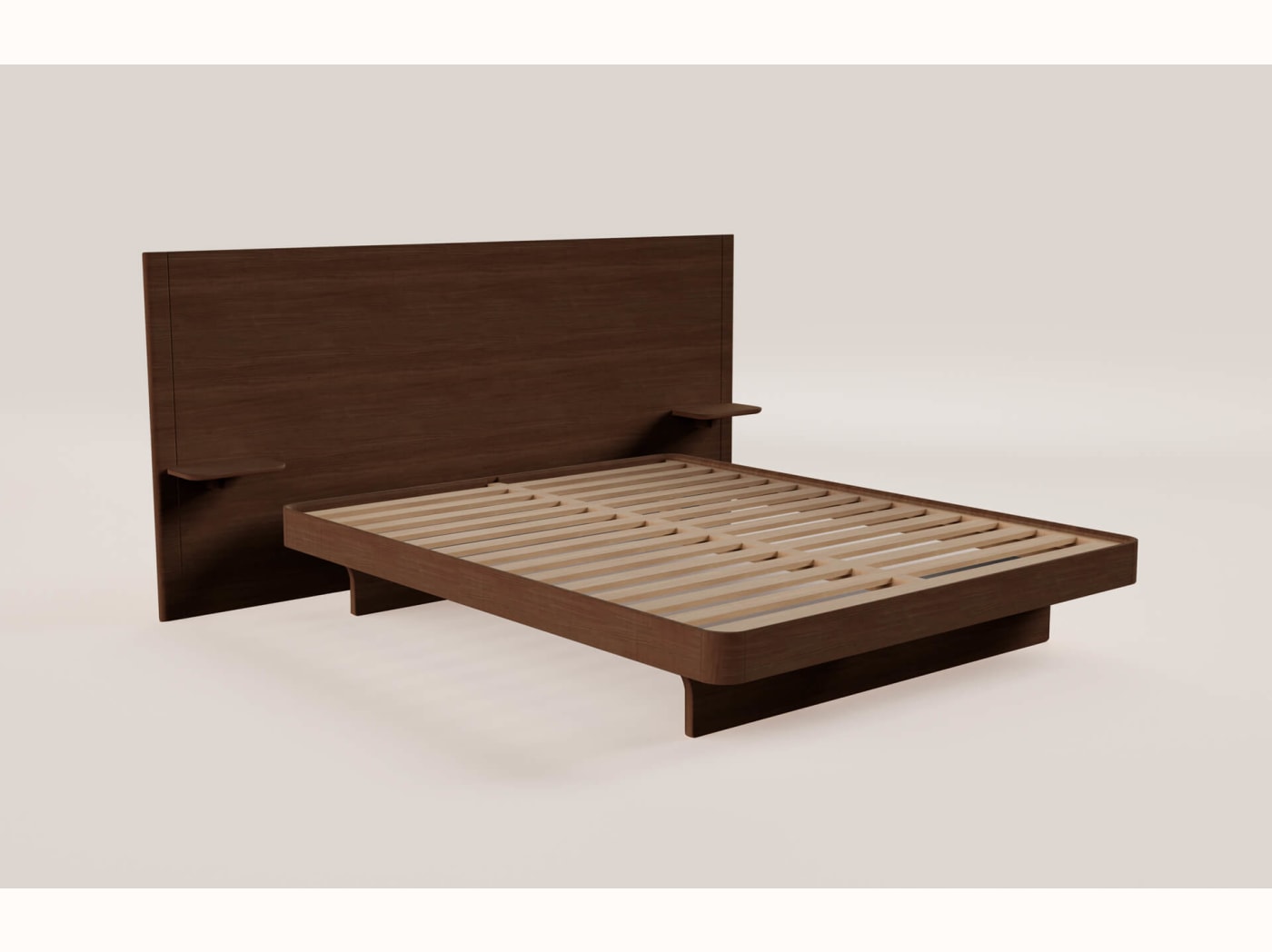 Tête de lit large avec tablettes Étang