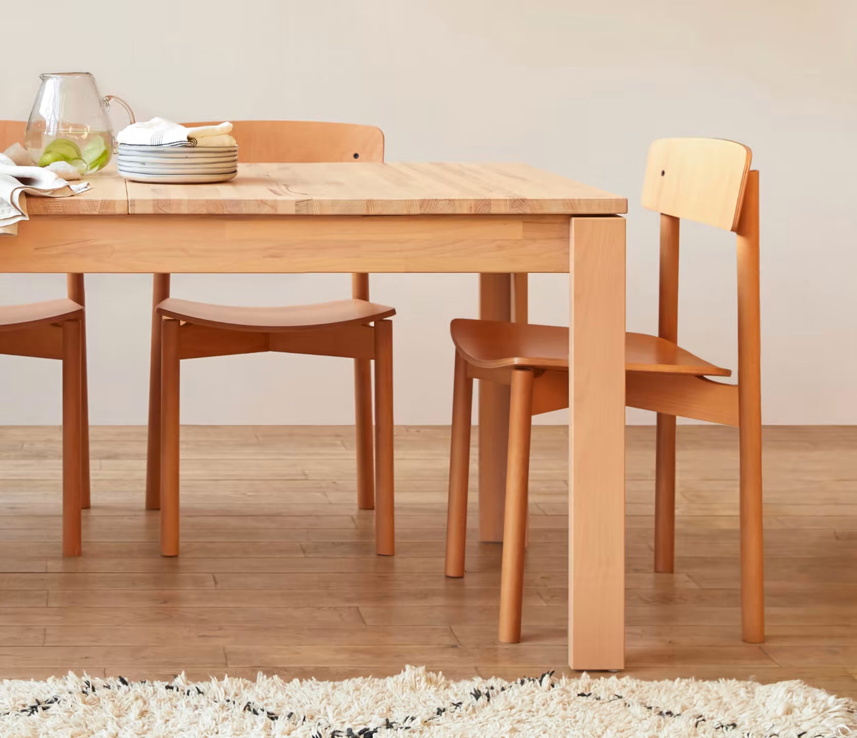 Chaise en bois massif MAIA (lot de 2)