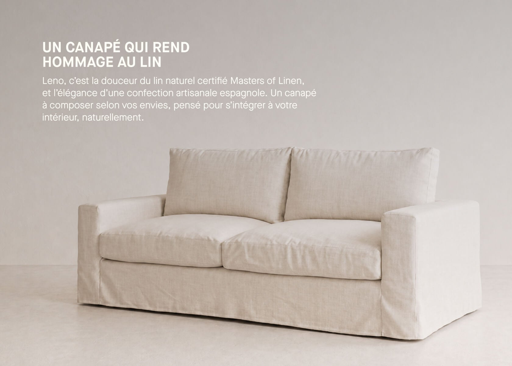 Canapé 3 places en lin LENO