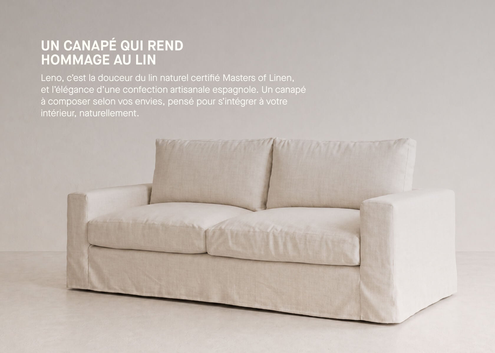 Canapé 3 places en lin LENO