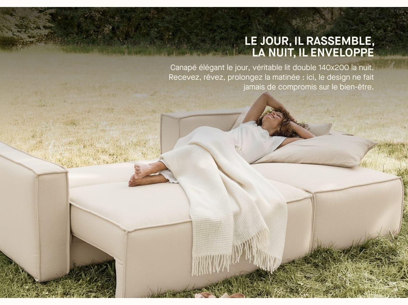 Canapé convertible d'angle FOLIA