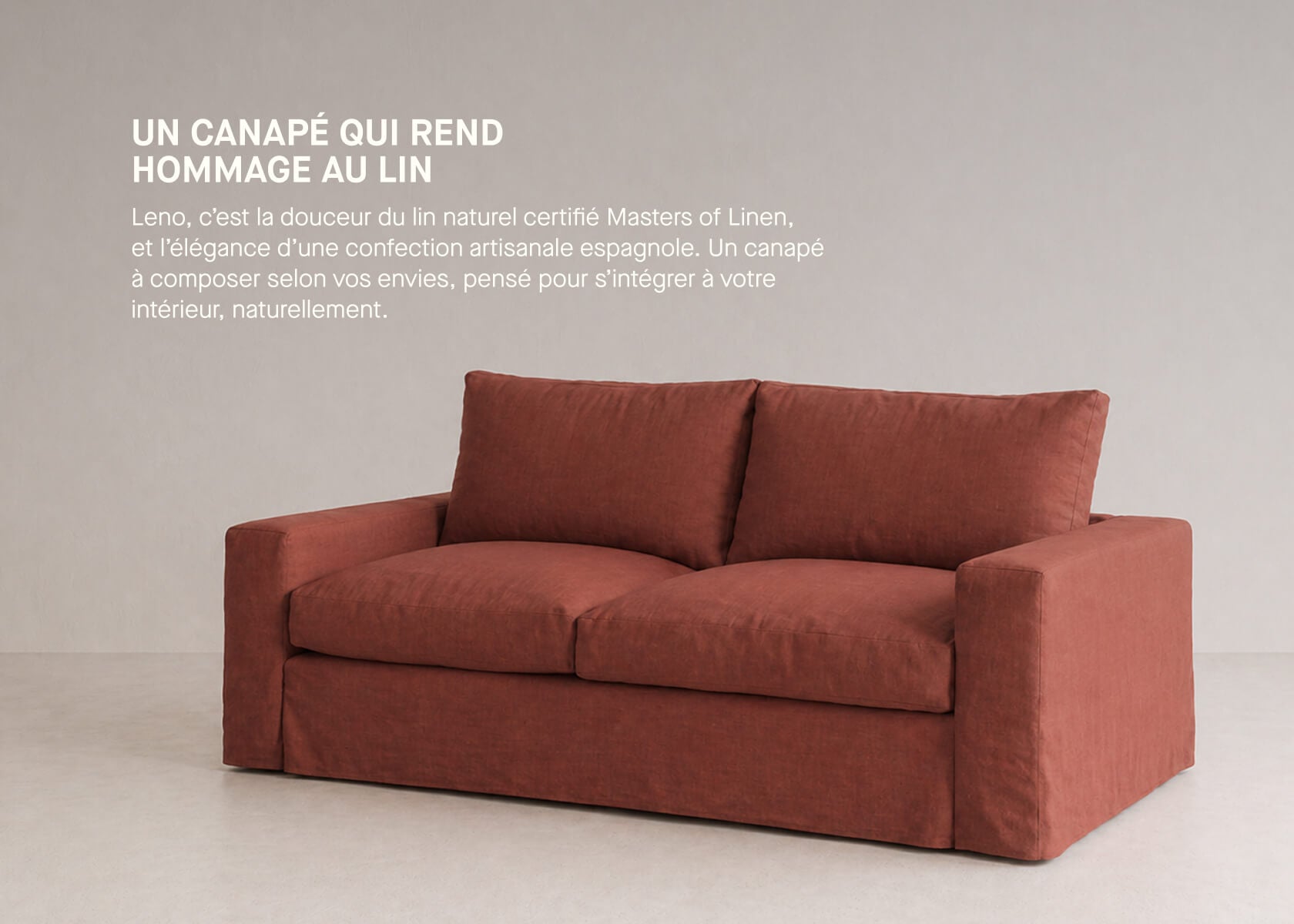 Canapé 3 places en lin LENO