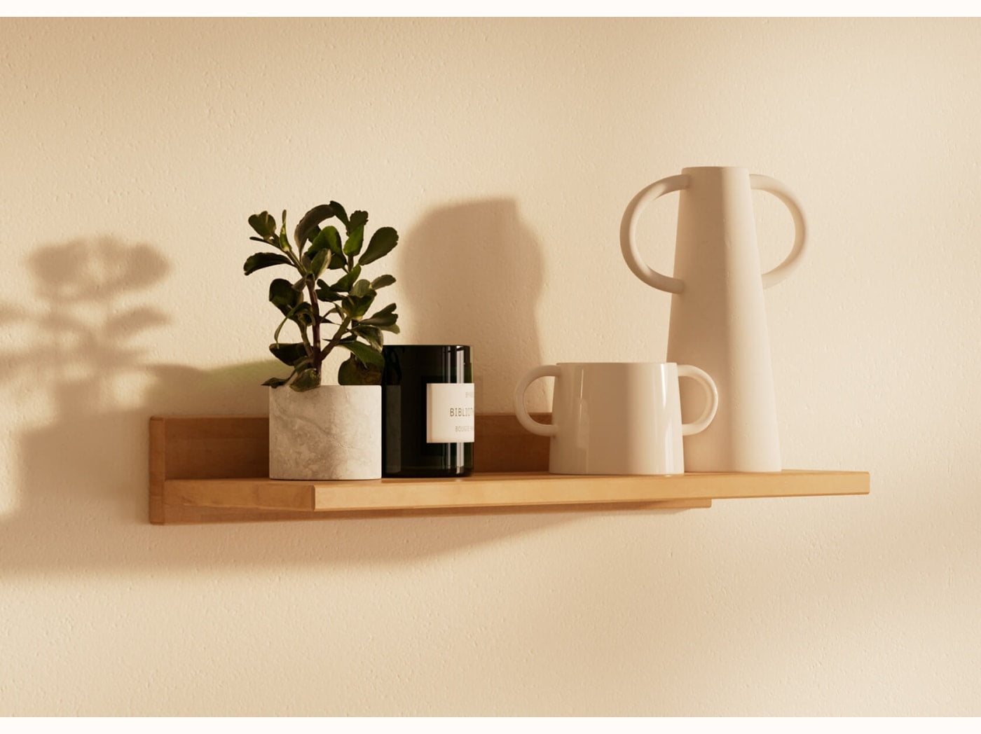 Tablette murale en bois massif AVA