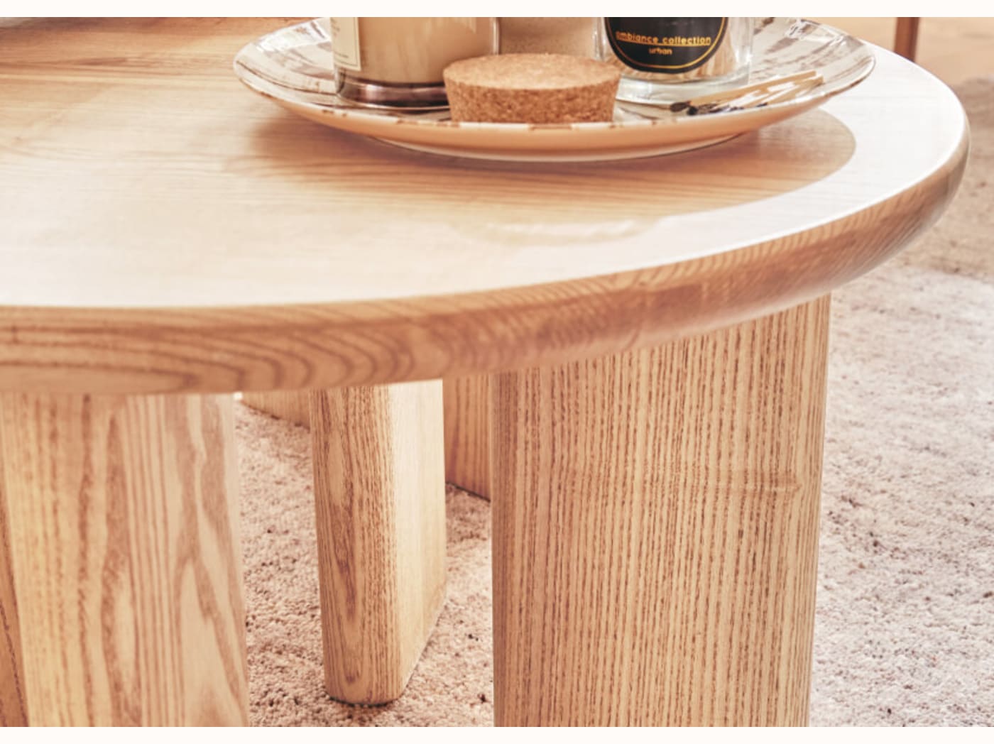 Console ovale en bois massif BAOBAB - 120 cm