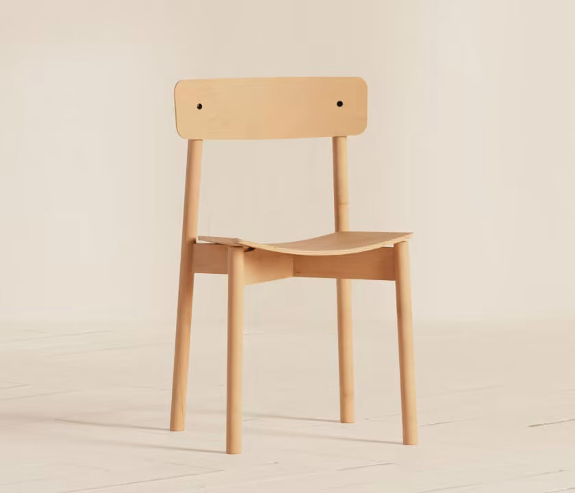 Chaise en bois massif MAIA (lot de 2)