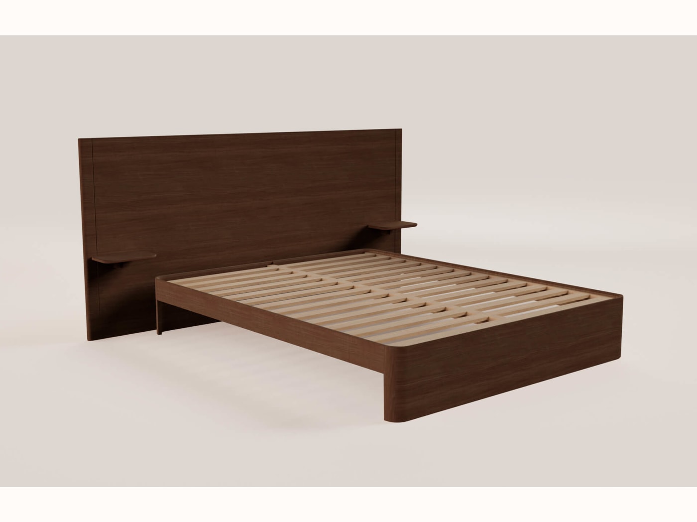 Tête de lit large avec tablettes Étang