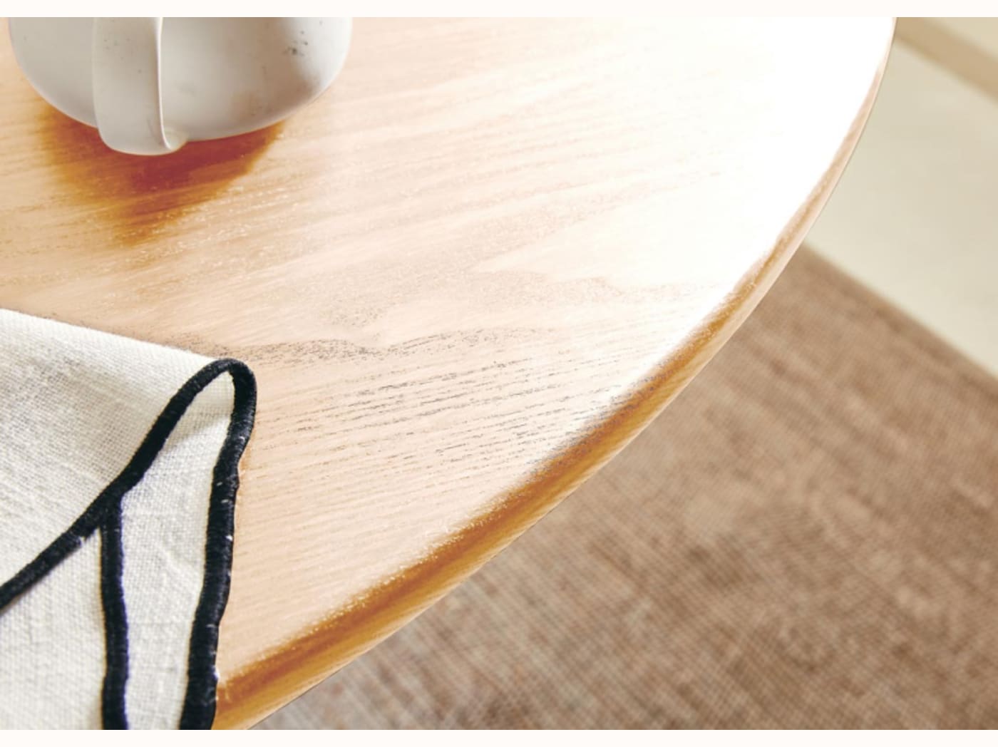 Table à manger ronde en bois massif BAOBAB