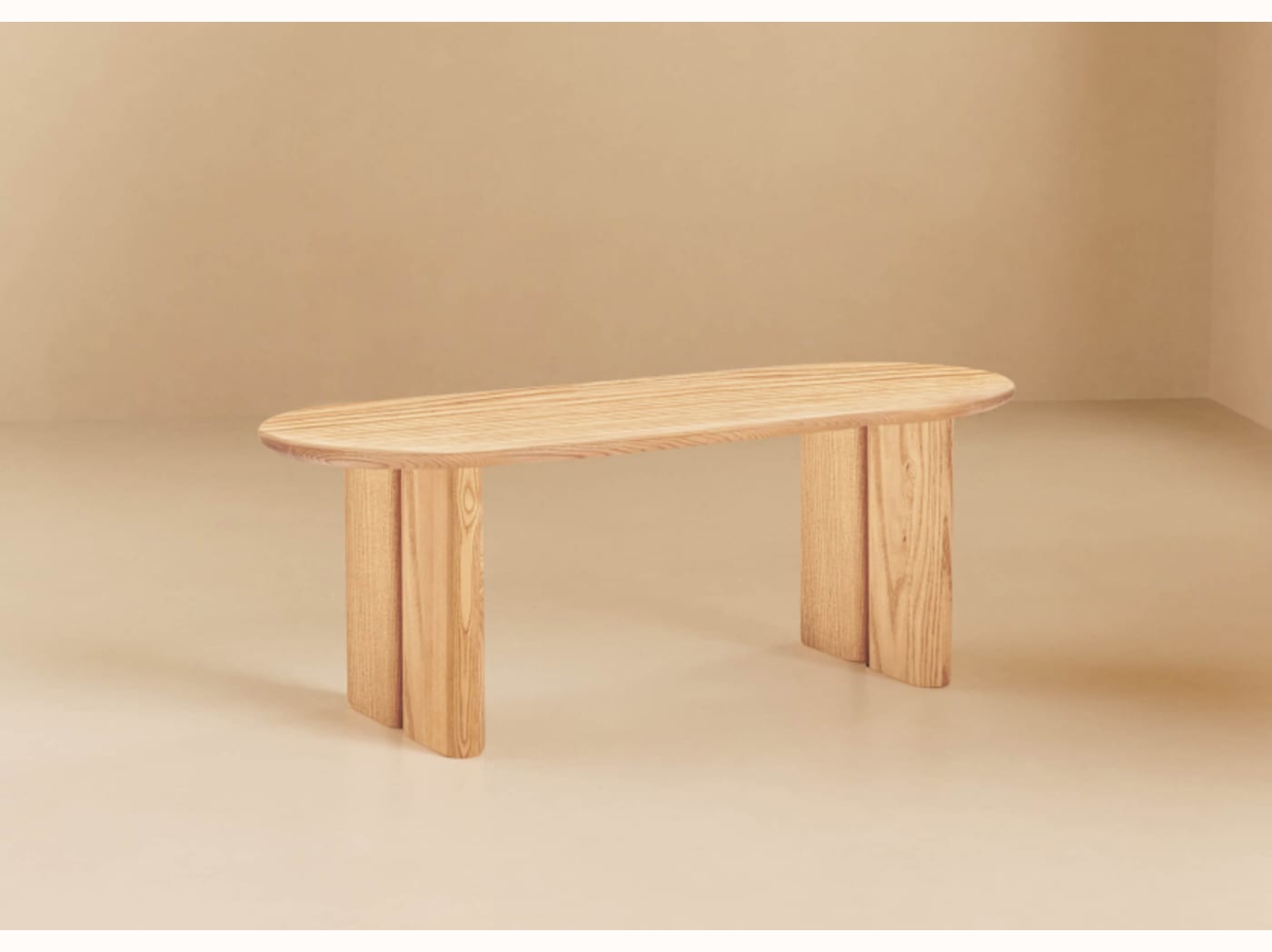 Banc ovale en bois massif BAOBAB - 120 cm