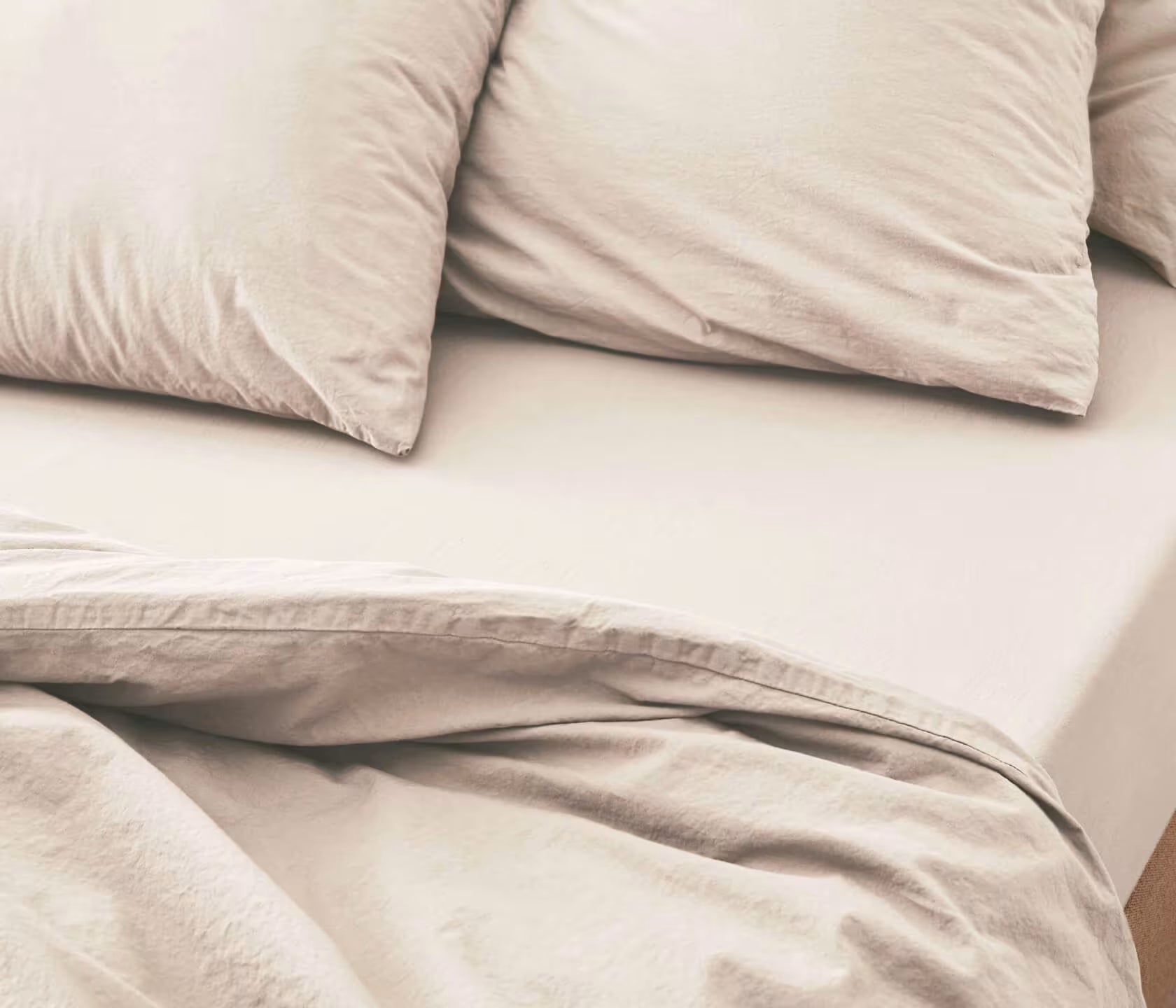 Parure de lit en coton lavé