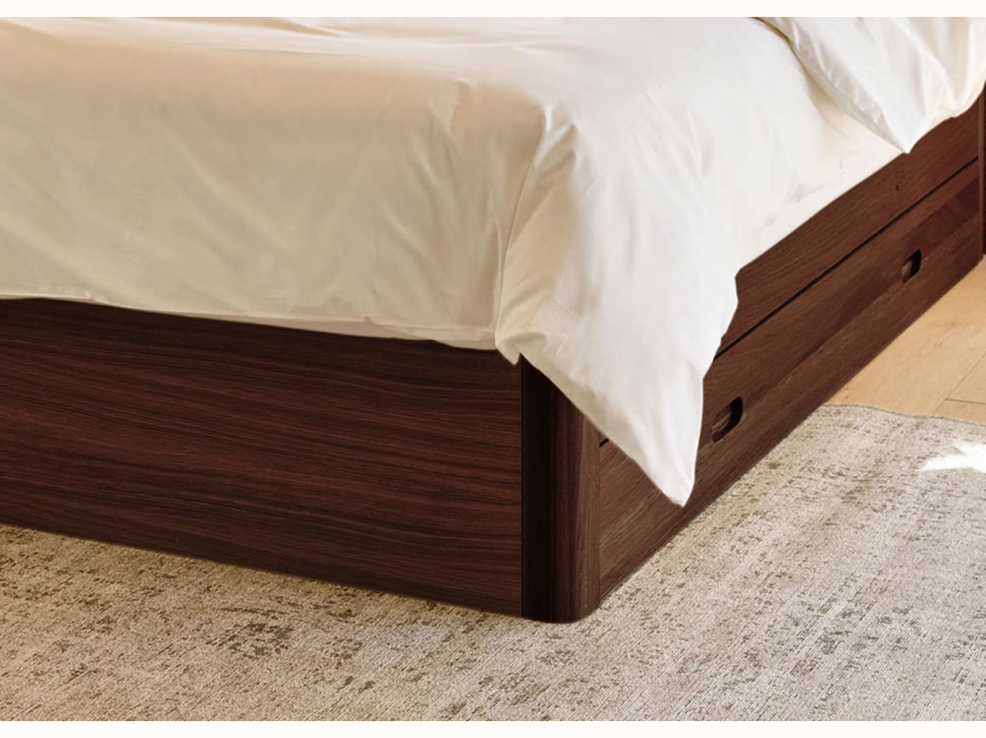 Lit à tiroir en chêne massif NÉNUPHAR