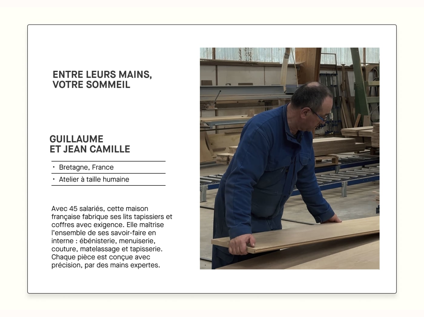 Banc en bois massif La Pause