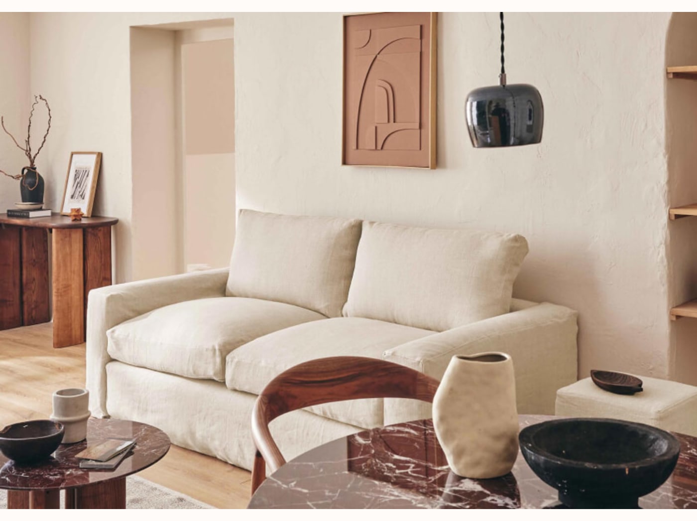 Canapé 3 places en lin LENO