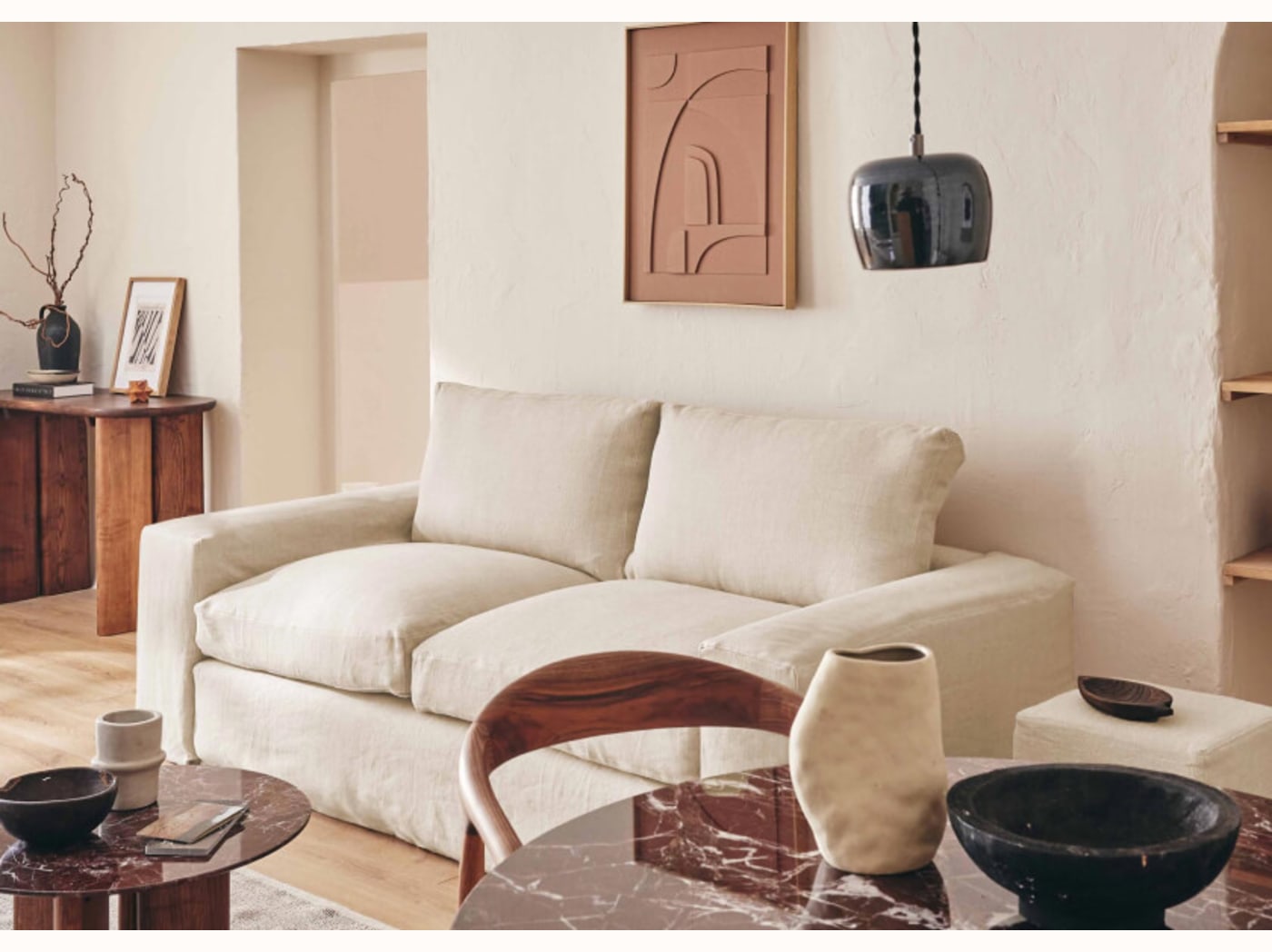 Canapé 3 places en lin LENO