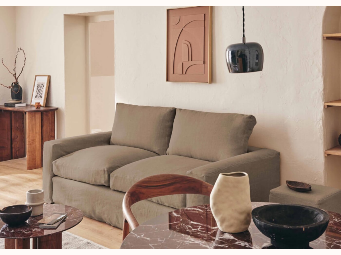 Canapé 3 places en lin LENO