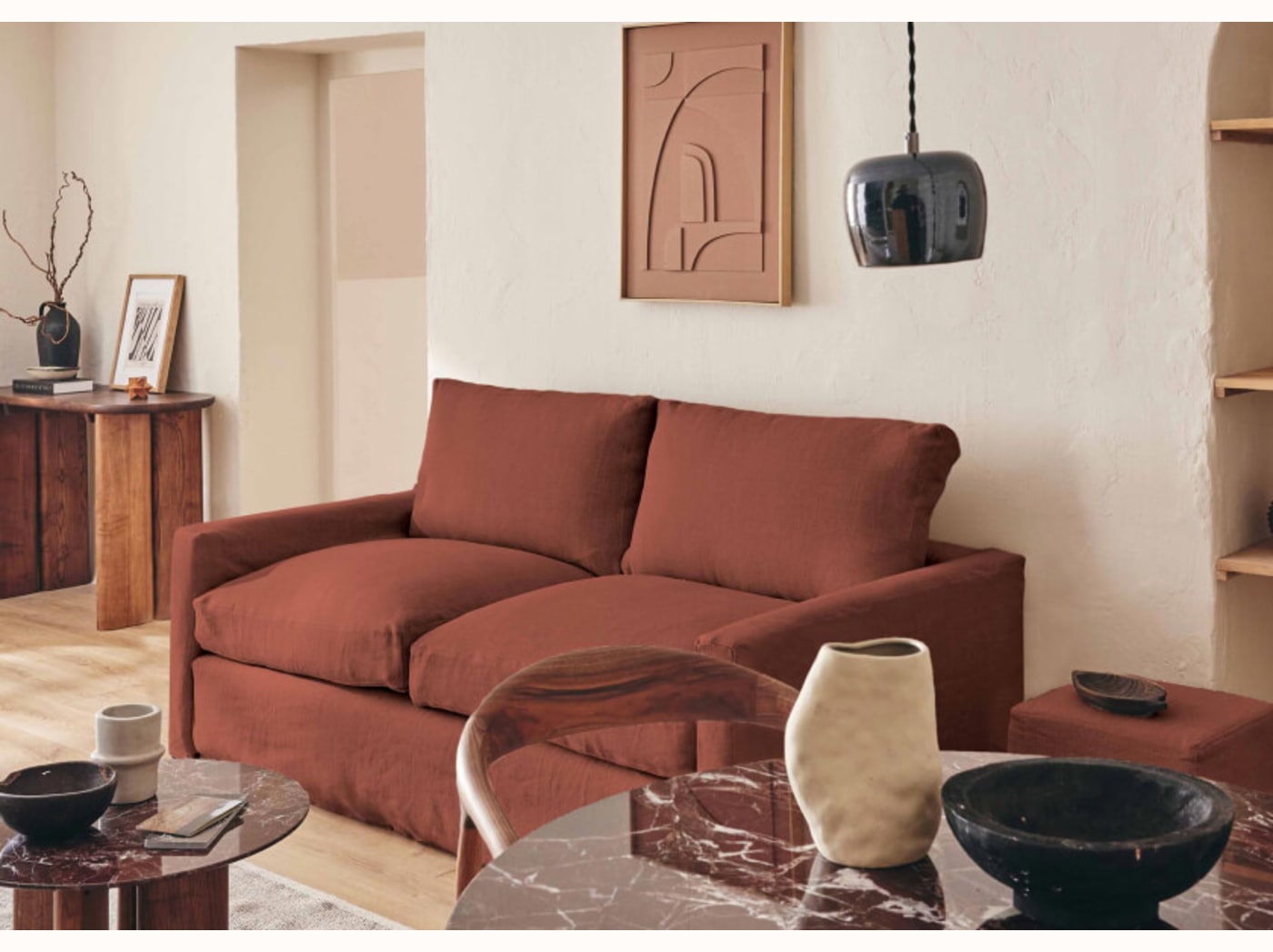 Canapé 3 places en lin LENO