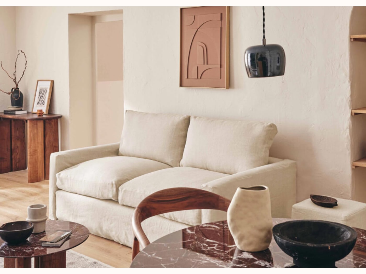 Canapé 3 places en lin LENO