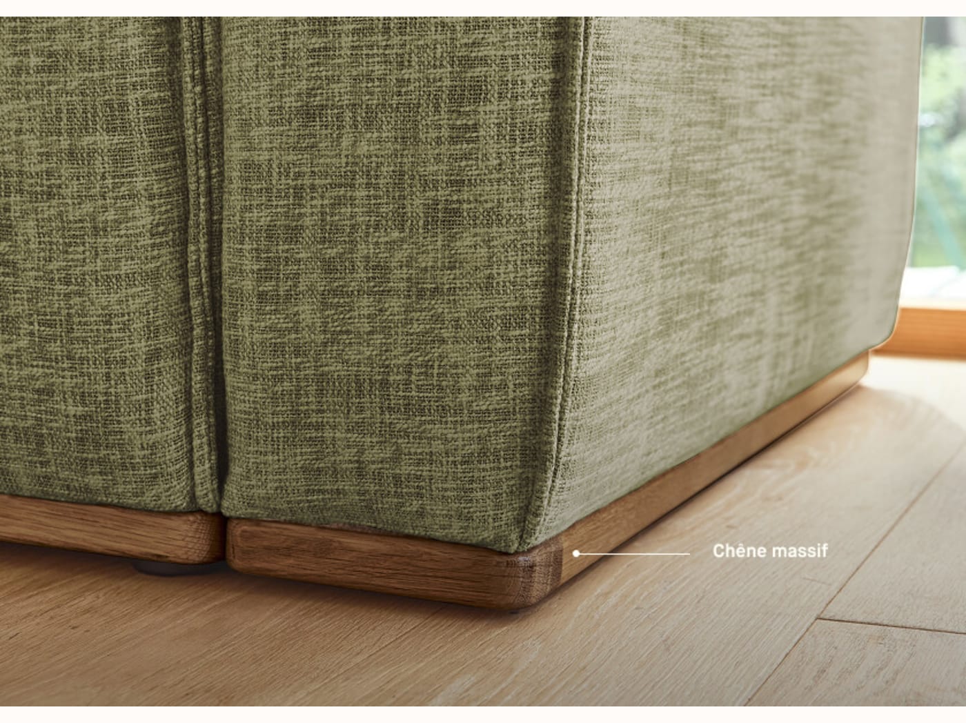 Canapé convertible avec base en bois FOLIA