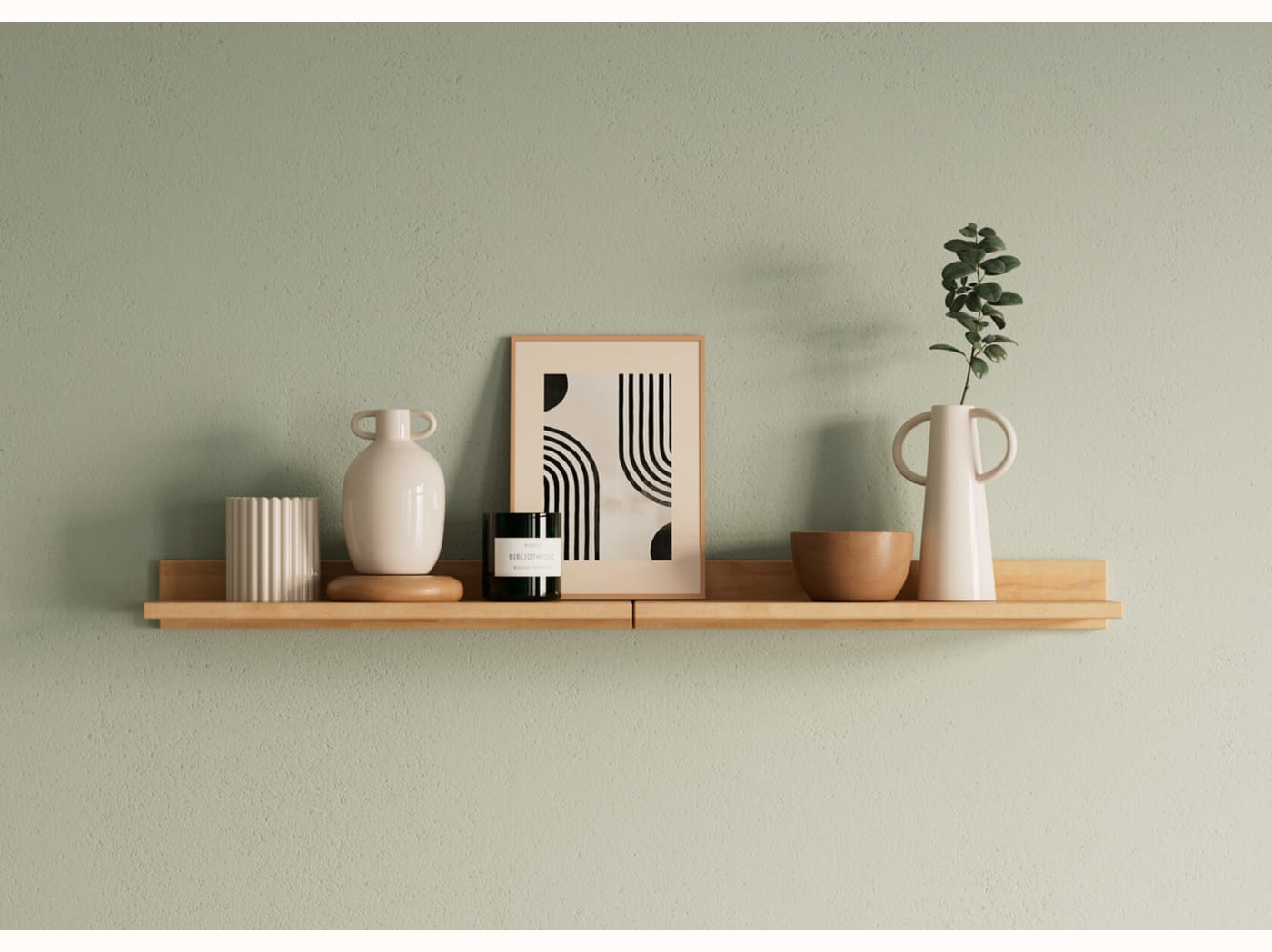 Tablette murale en bois massif AVA