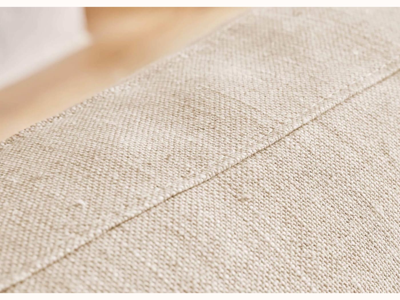 Fauteuil large en lin LENO - 80 cm