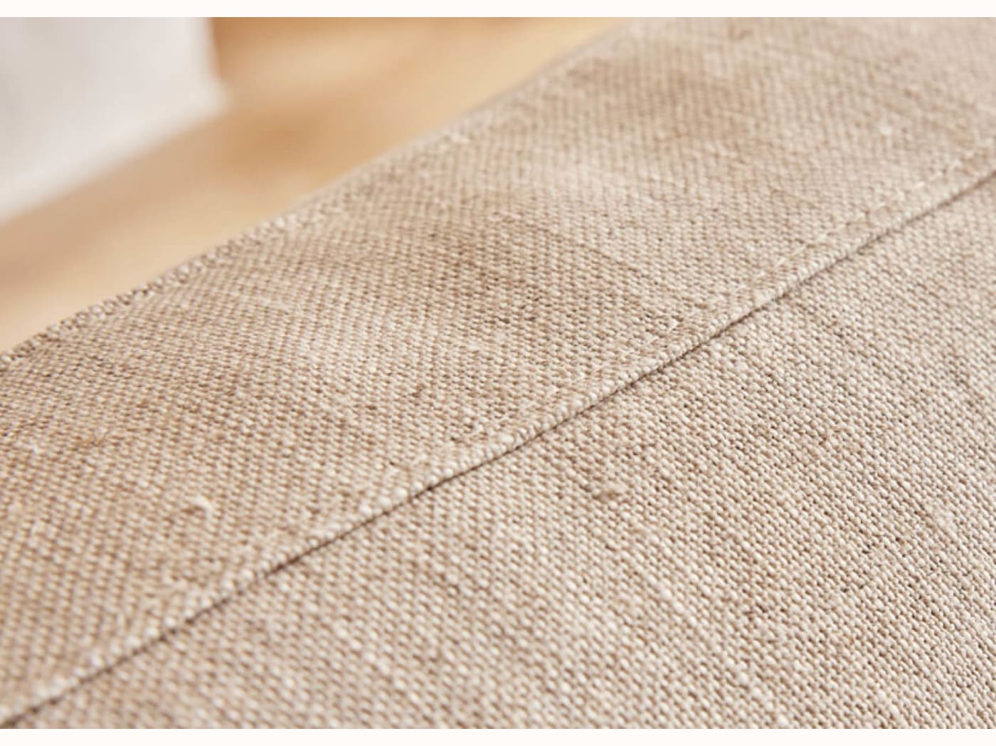 Fauteuil large en lin LENO - 80 cm