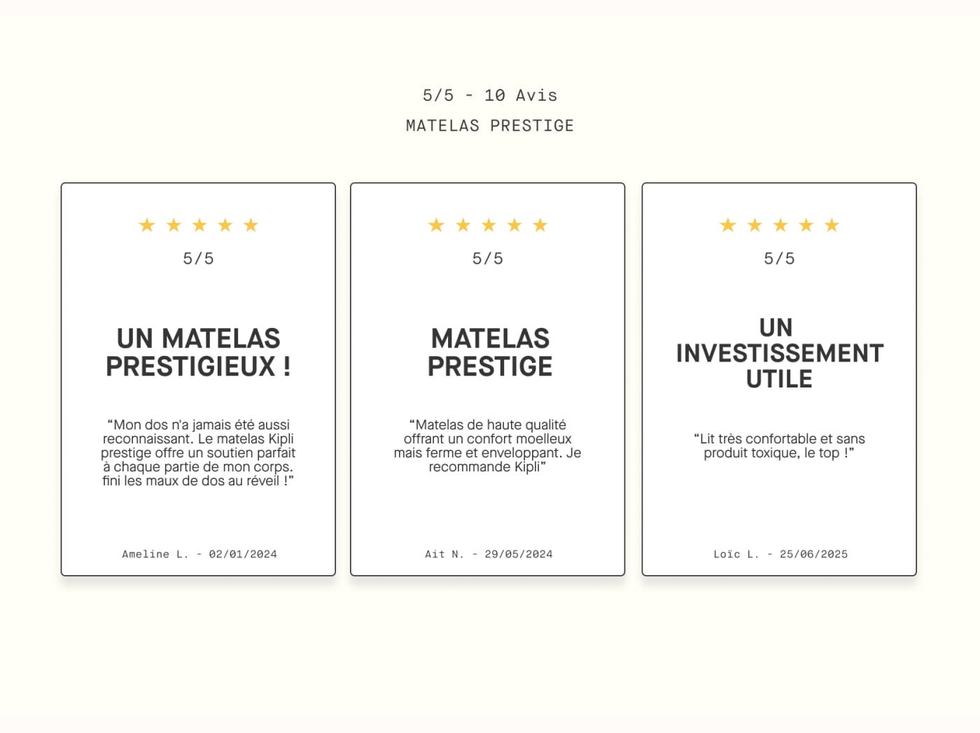 Matelas Prestige