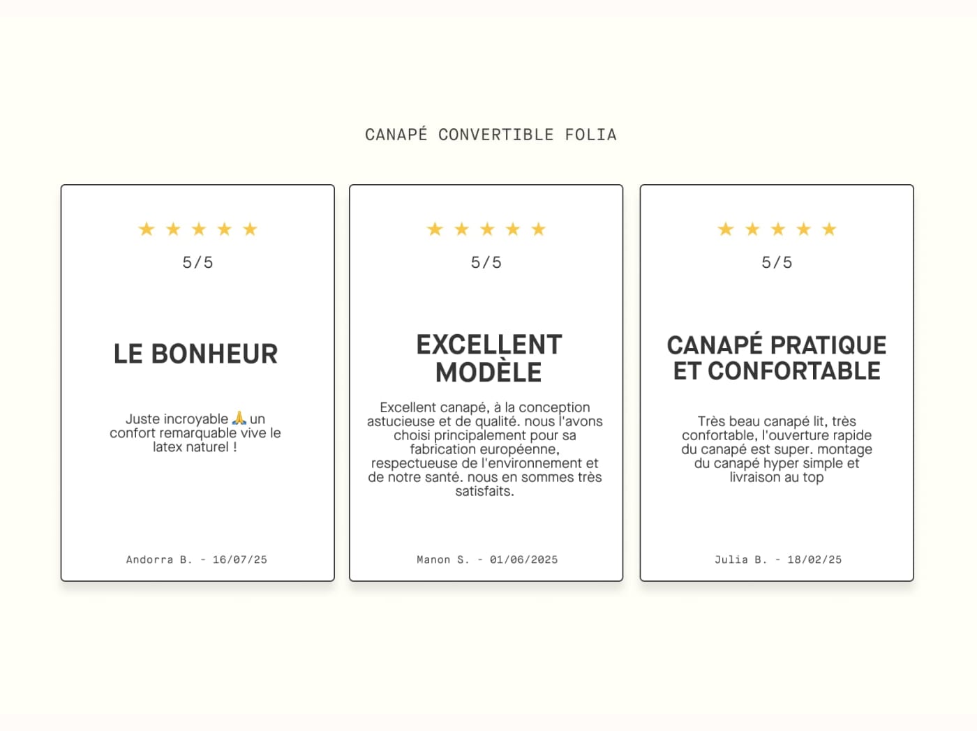 Canapé convertible FOLIA