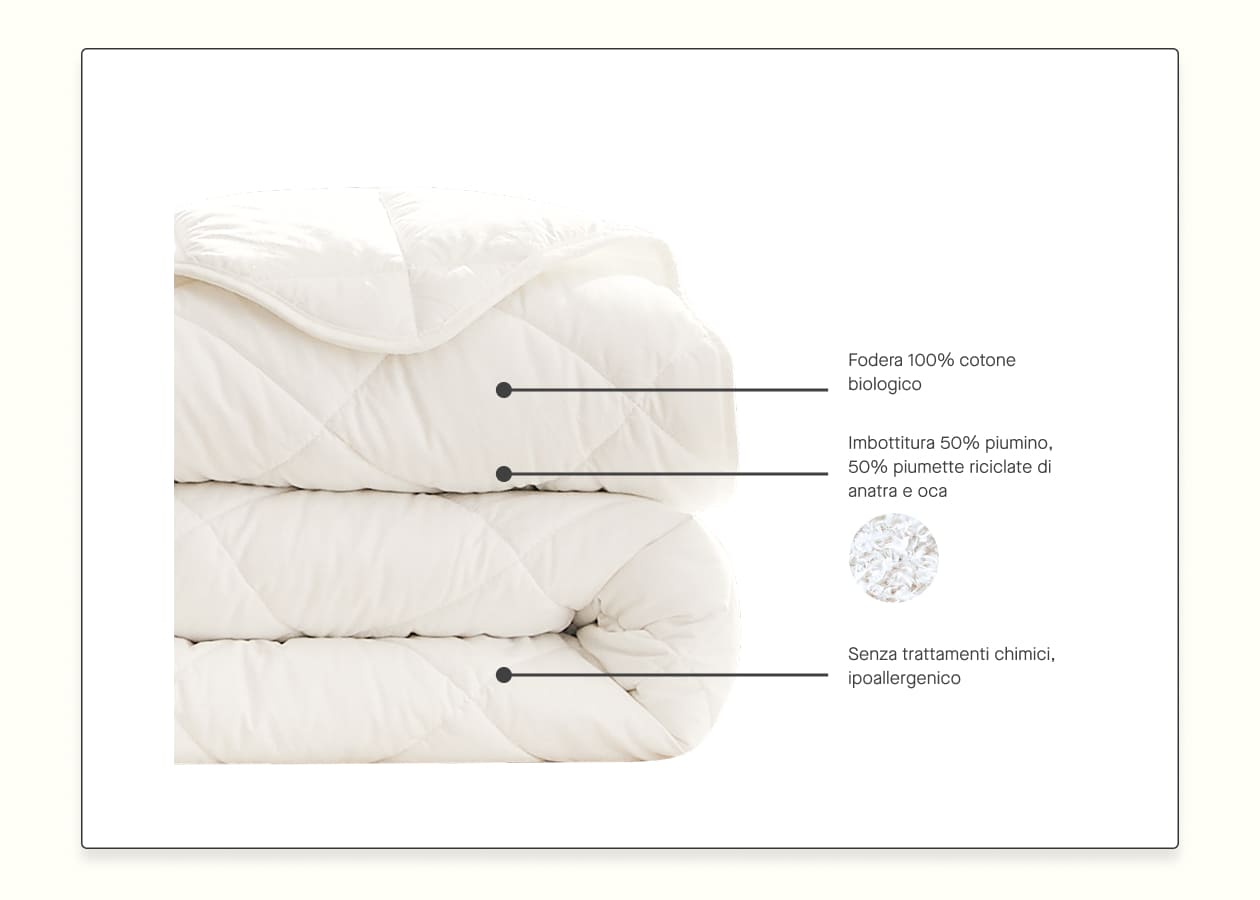 Couette en duvet et plumes