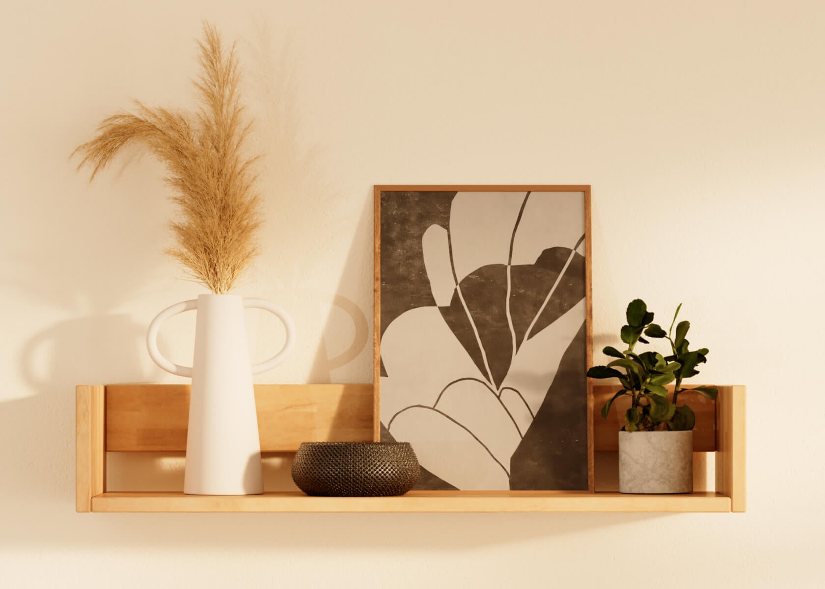 Étagère murale en bois massif AVA