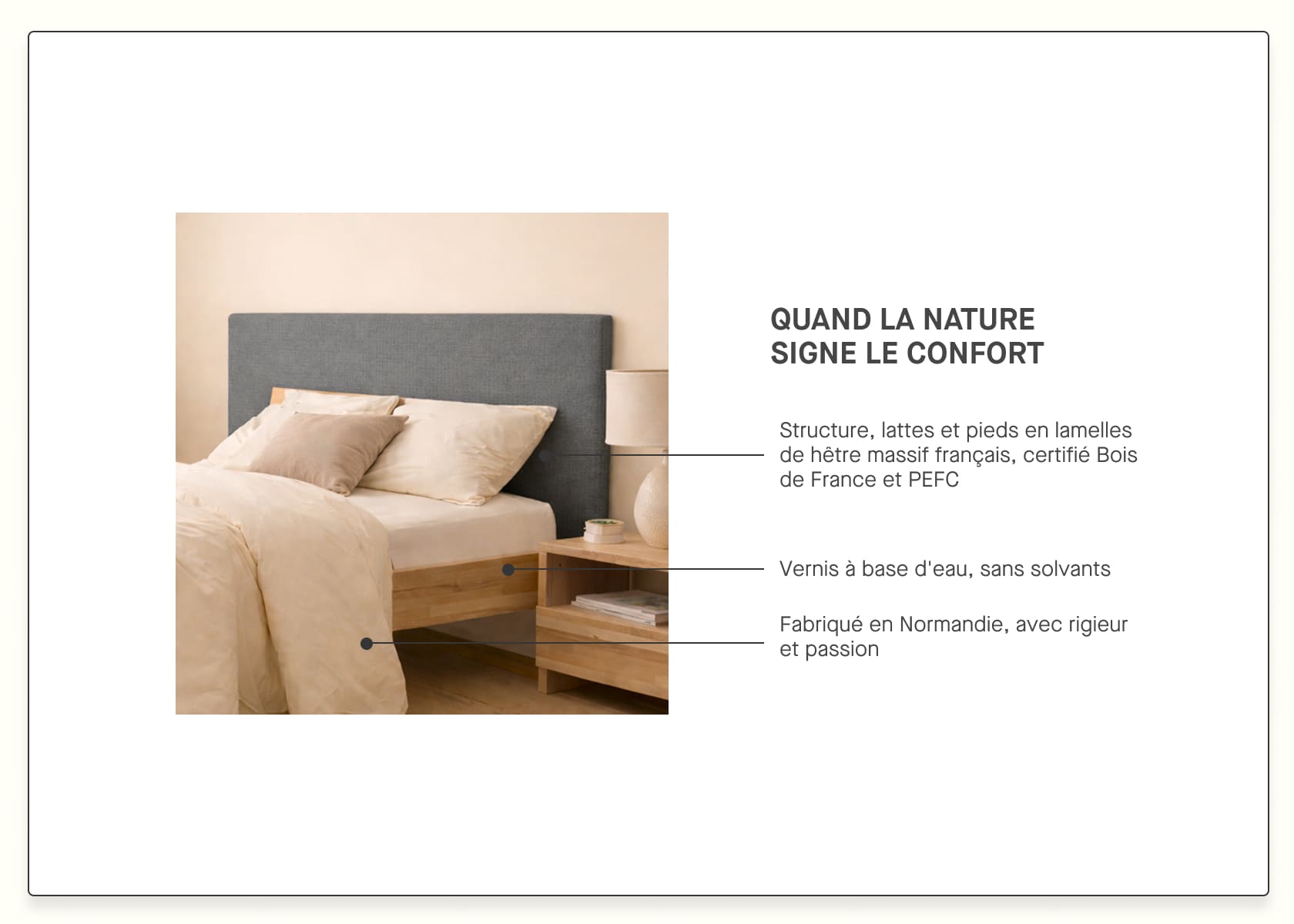 Letto in legno massiccio AVA