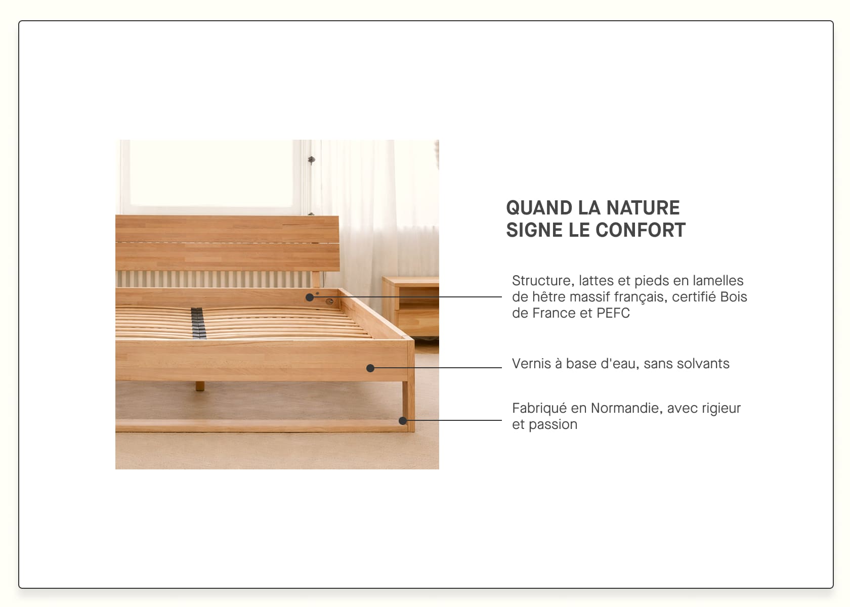 Letto in legno massiccio AVA
