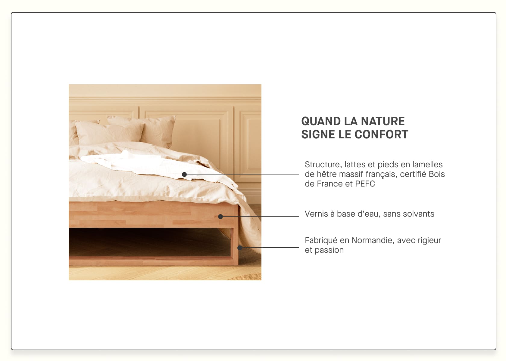 Letto in legno massiccio AVA