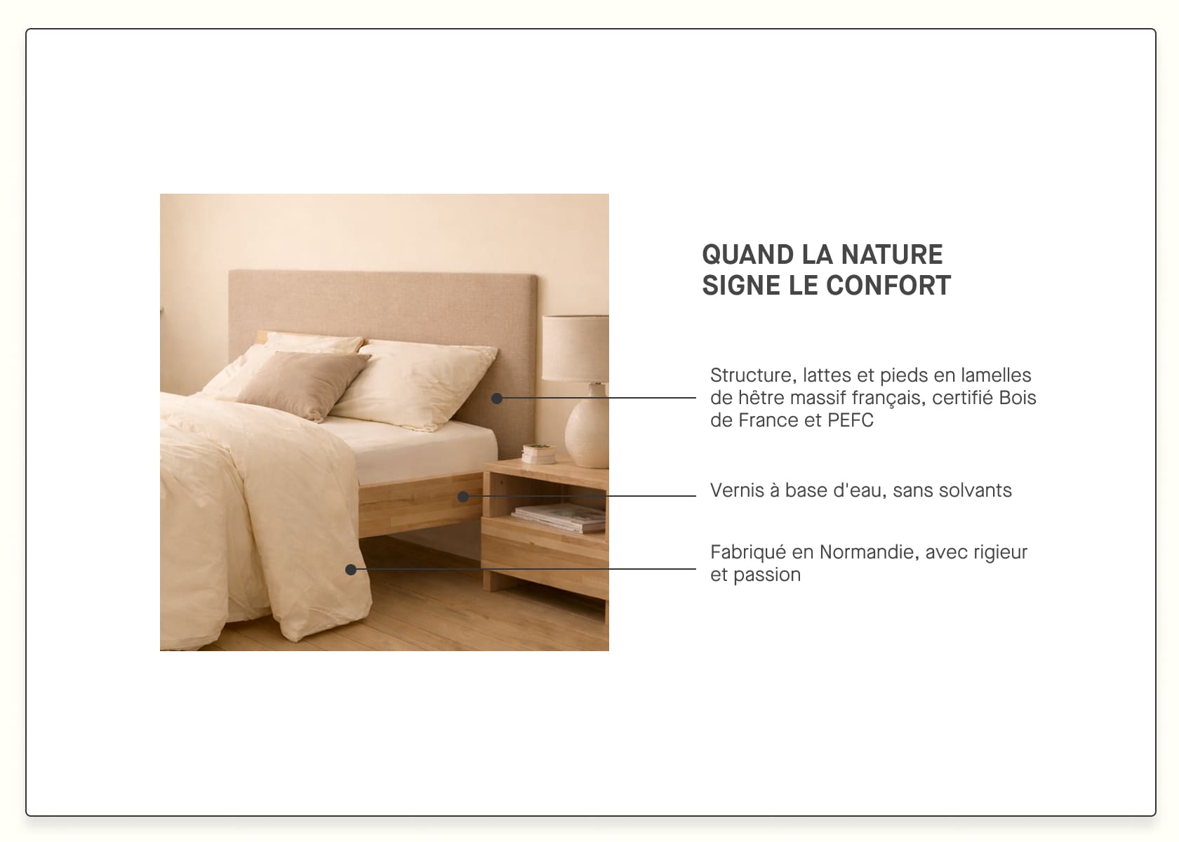 Letto in legno massiccio AVA