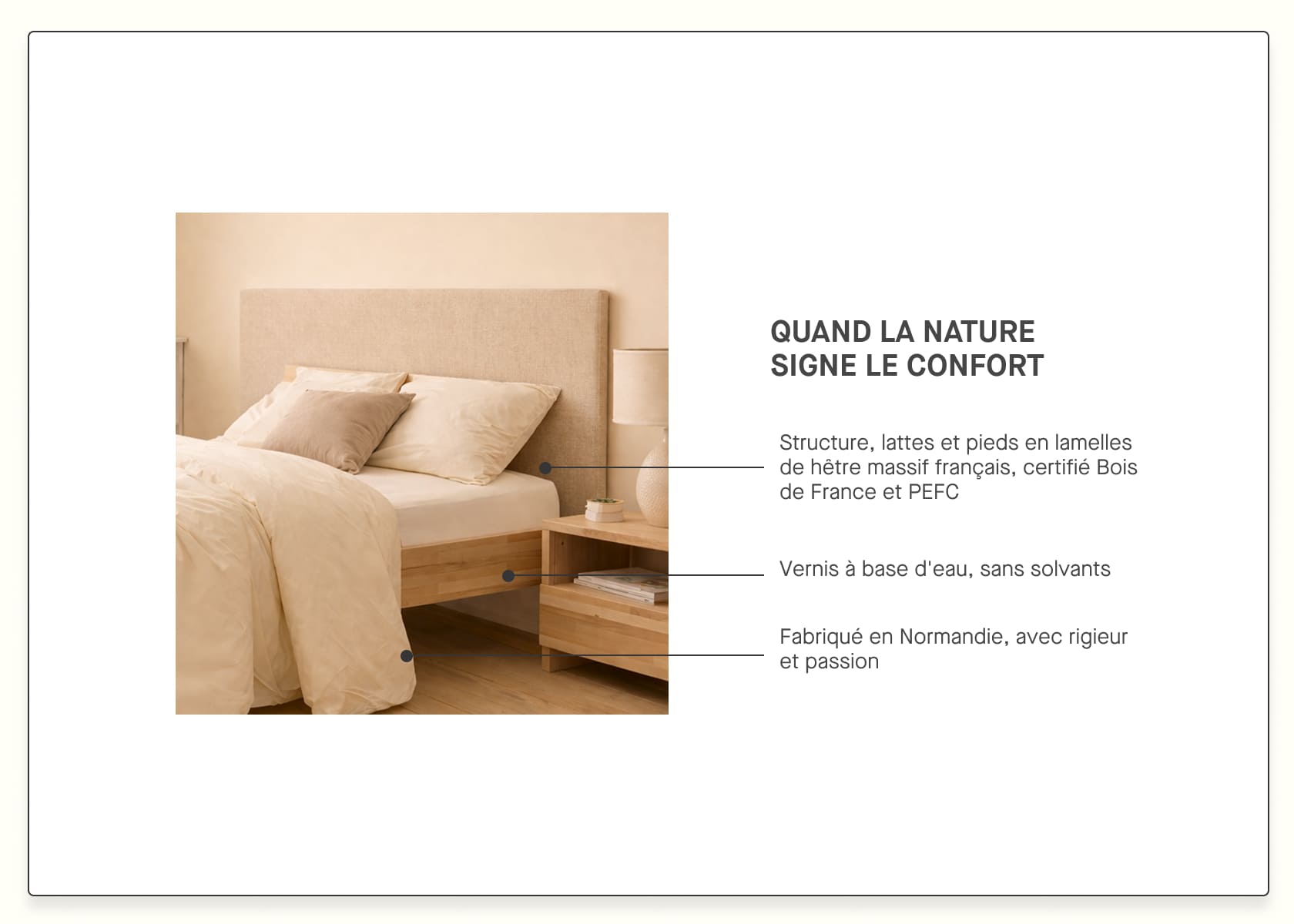 Letto in legno massiccio AVA