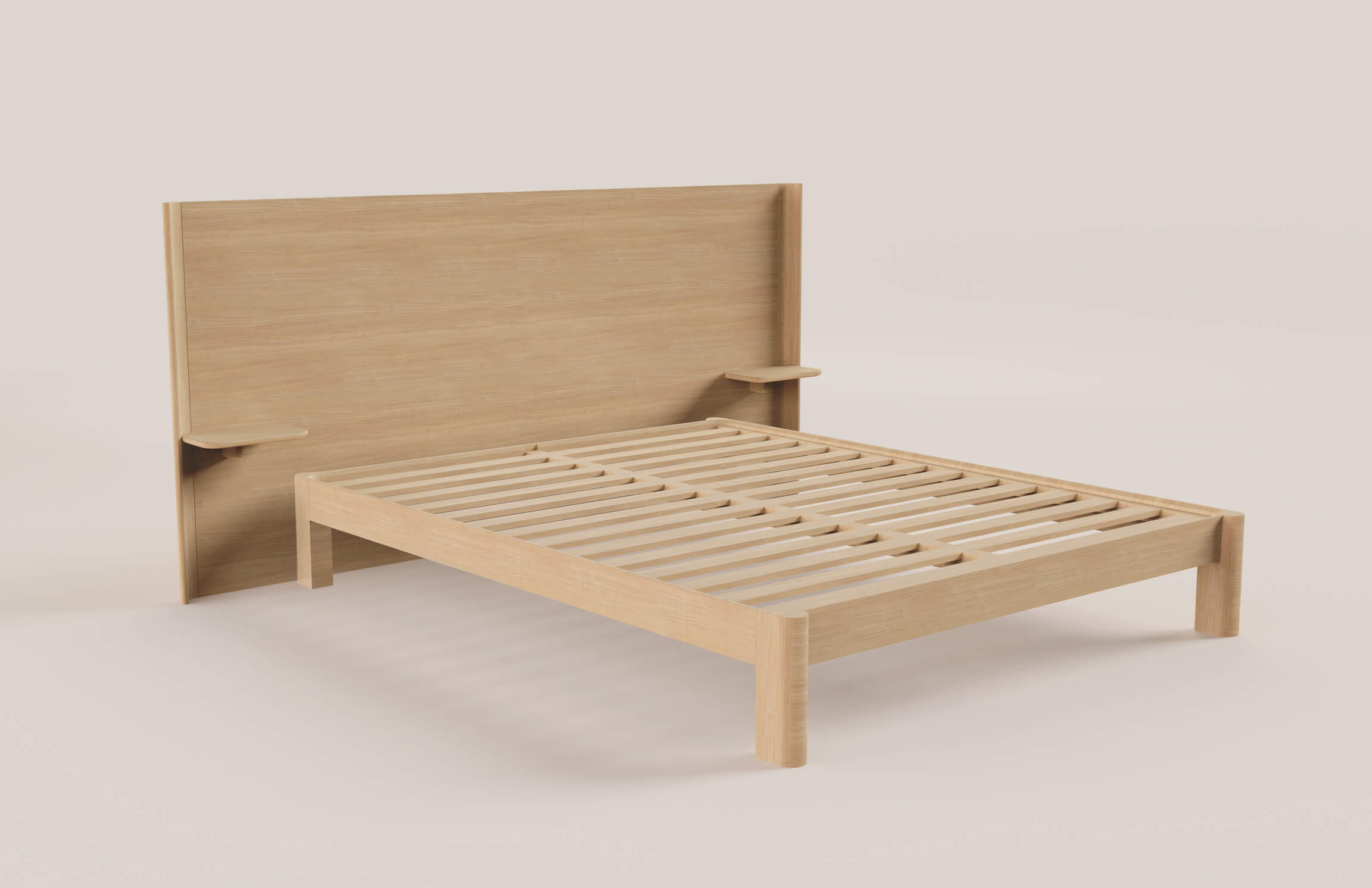 Letto con sommier in rovere massello BAOBAB