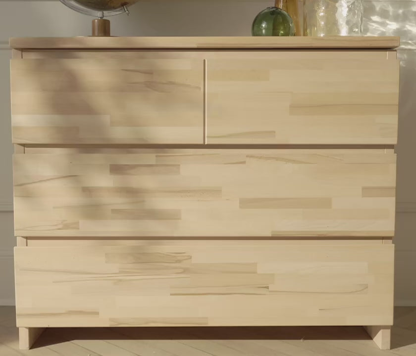 Charger la vidéo : Commode en bois massif AVA