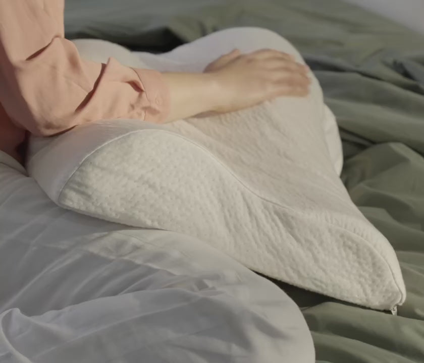 Charger la vidéo : Oreiller ergonomique en latex naturel