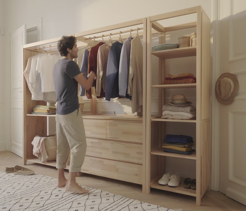 Cargar vídeo: Dressing modulable en bois massif AVA