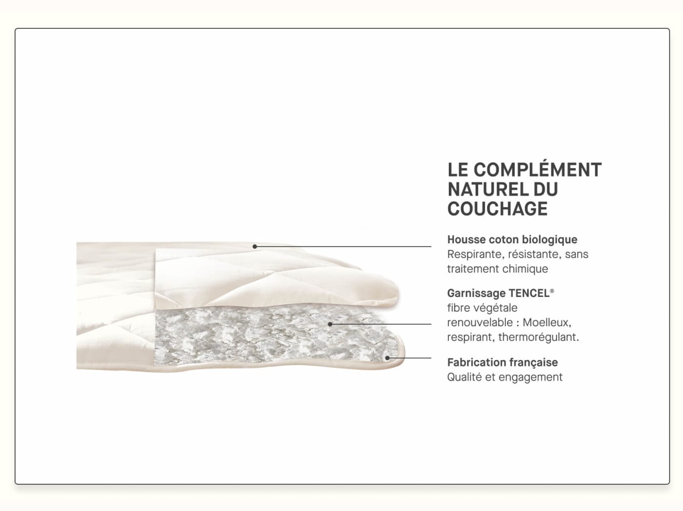 Surmatelas 100% naturel