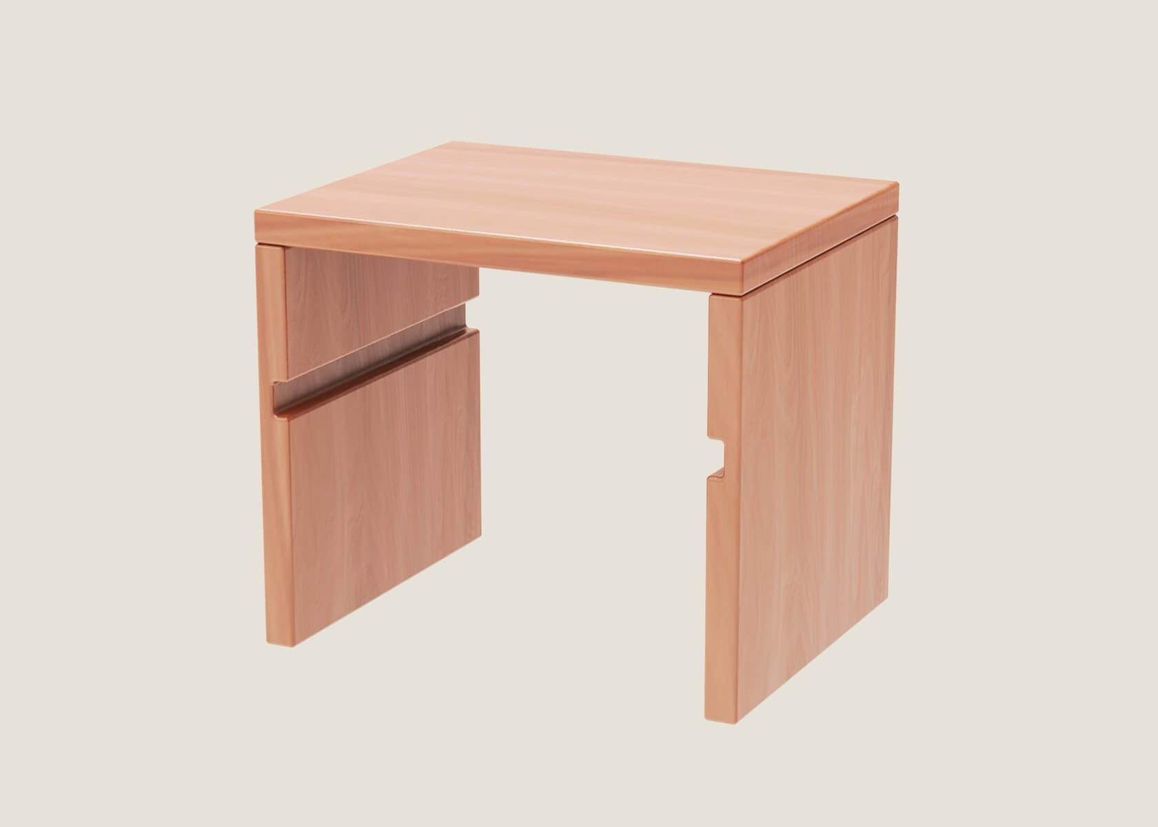 Table de chevet avec tablette en bois massif LUCA