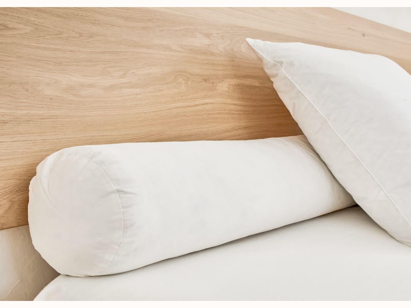 Traversin en plumes et duvet recyclés